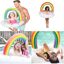 ins tremble children sequins rainbow clouds swimming ring girl Net red photo vacation water buoyancy armpit circle