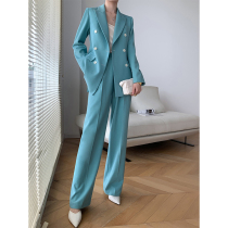 Broad-leg pants suit women's new fried street sister Han version of fashion temperament goddess Fan Leisure suit in spring and autumn