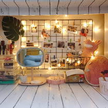 Net red rental house renovation ins Nordic style GRID Photo Wall shake sound girl heart room decoration dormitory decoration