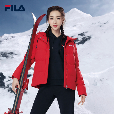 fila斐乐高圆圆同款羽绒服2020冬季新款轻薄运动短款运动羽绒服