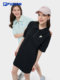 Fila Fusion 여자 니트 드레스 2025 여름 새로운 세련된 짧은 슬리브 드레스 Fila Fusion 여자 니트 드레스 2025 여름 새로운 세련된 짧은 슬리브 드레스