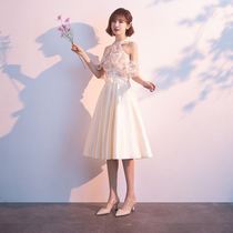 Graduation dress female junior high school student bridesmaid dress dress short fairy bridesmaid group wedding sister dress