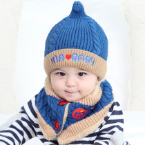 Boys and girls baby hats Autumn and winter 1-2 years old childrens warm wool hats 6-12 months baby plus velvet winter