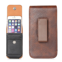 Mobile phone hanging running bag vertical buckle wear belt waist leather case men elderly 4 7 inch 5 2 inch 5 inch 6 inch vivo