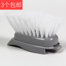 3 long handle washing pot brush Pot artifact Kitchen dish brush pot brush Sponge cleaning cloth bristle replacement head