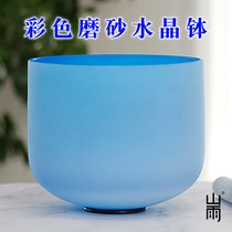 Color crystal bowl Buddha sound bowl 7-12 inch music bowl Singing bowl Yoga sound therapy meditation open up chakras to send accessories