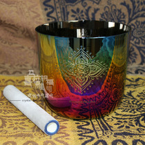 Colorful belt design crystal bowl Meditation release pressure Send yoga music sheepskin stick