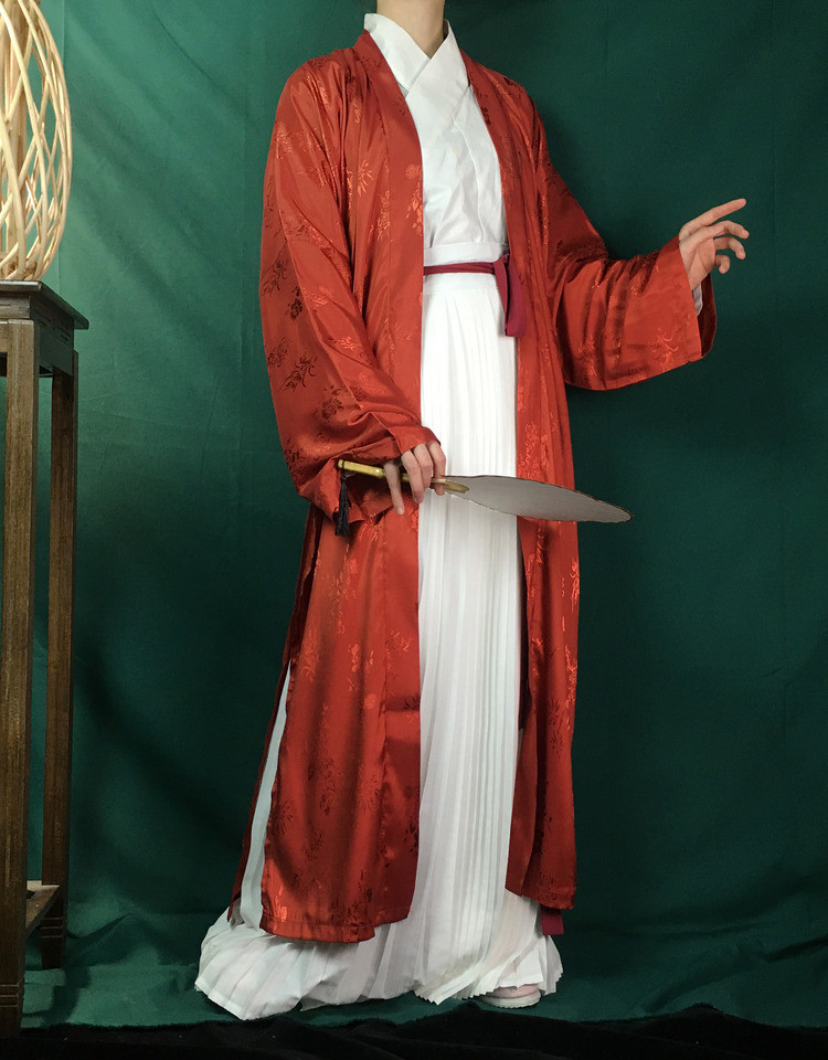 现货鸟鸣涧10色宋制长褙子对襟长衫可至足如梦令提花春秋汉服