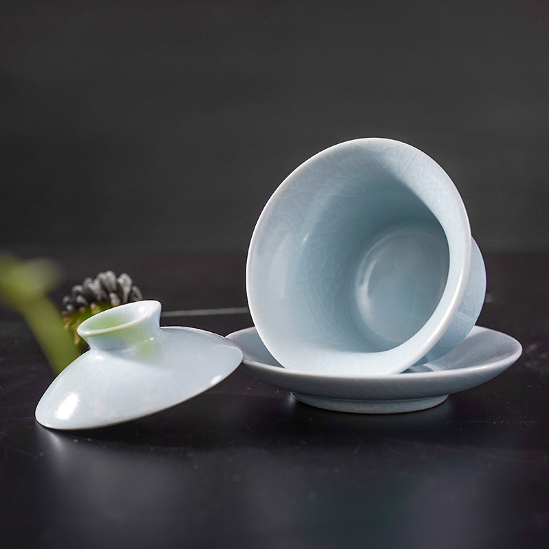 Kung fu tea set large bowl with ceramic bowl is only your up three tureen tea cups sliced open cup upset