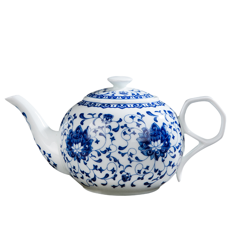 Jingdezhen porcelain ceramic teapot high - capacity cool large thin body of blue and white porcelain pot teapot household kettle