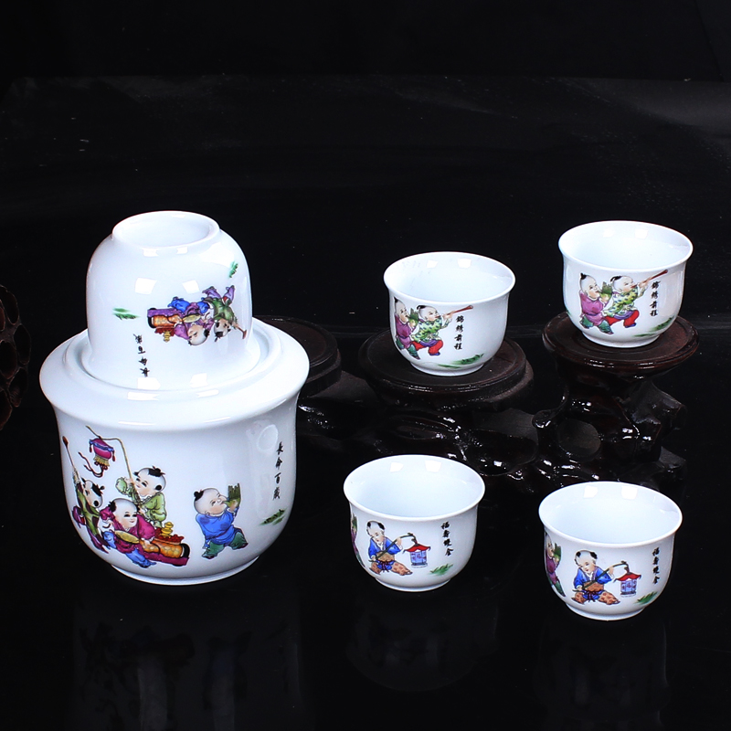 Temperature wine pot wine suits for half jins of Chinese ceramic perm hip household heat warm wine cup of wine wine liquor