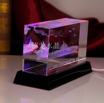 Crystal inner carving aircraft carrier Crystal Liaoning ship aircraft model decoration custom crystal inner carving commemorative gift