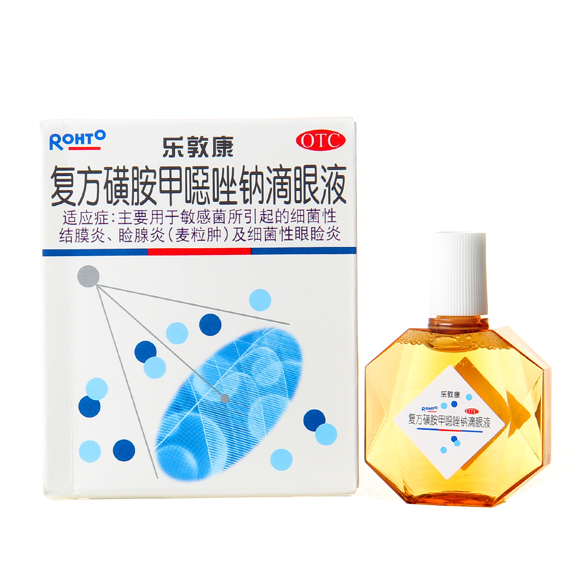 乐敦康 复方磺胺甲恶唑钠滴眼液 15ml 细菌结膜炎 睑腺炎 麦粒肿