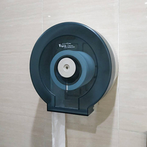 Toilet wall-mounted large roll paper box roll paper holder Hotel toilet large plate paper tube round toilet paper box free of punching