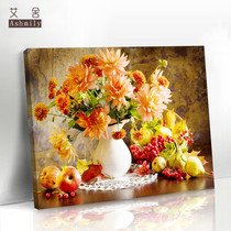 European living room dining room decoration painting simple kitchen frameless electric meter box shielding box hanging painting dining room flower murals