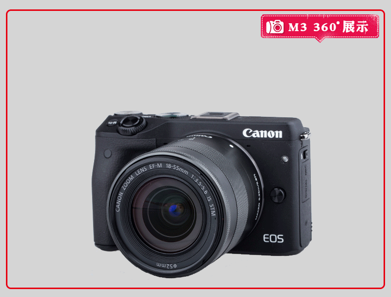canon佳能eos m3微单相机18-55 stm变焦单电
