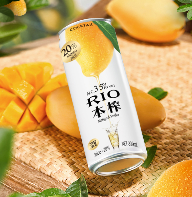 RIO锐澳预调鸡尾酒本榨高果汁330ml*24罐