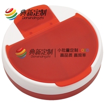 Round Flip Pill Box Customization logo Advertising Campaign Small Gift Company New Year's Day Promotional Creative Gift Customization