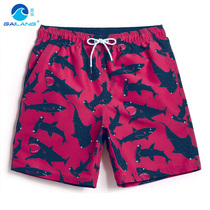 Gailang beach pants mens quick-drying loose seaside boxer swimming trunks swimming trunks shorts tide belt lined printed large pants