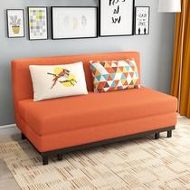 Folding sofa bed single household 1 5 fabric double dual-use simple living room small apartment sofa latex 1 2 meters