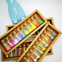 Gift box 10 wishing bottle gift bottle small glass bottle Kraft paper box colored set glass bottle