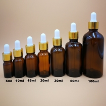 5-100ml anti-light brown essence oil bottle rubber head dropper bottle brown glass bottle suction drip essence oil bottle