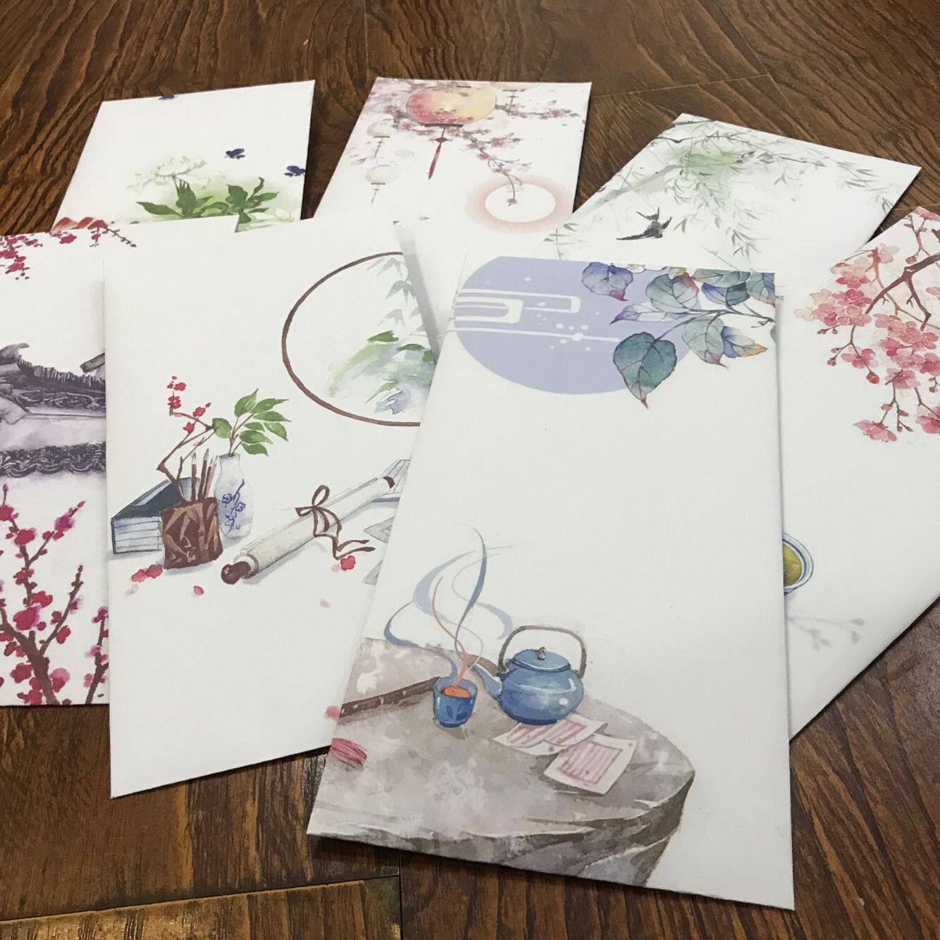 信纸信封文艺锦书古风复古怀旧来唯美中国风信笺中式浪