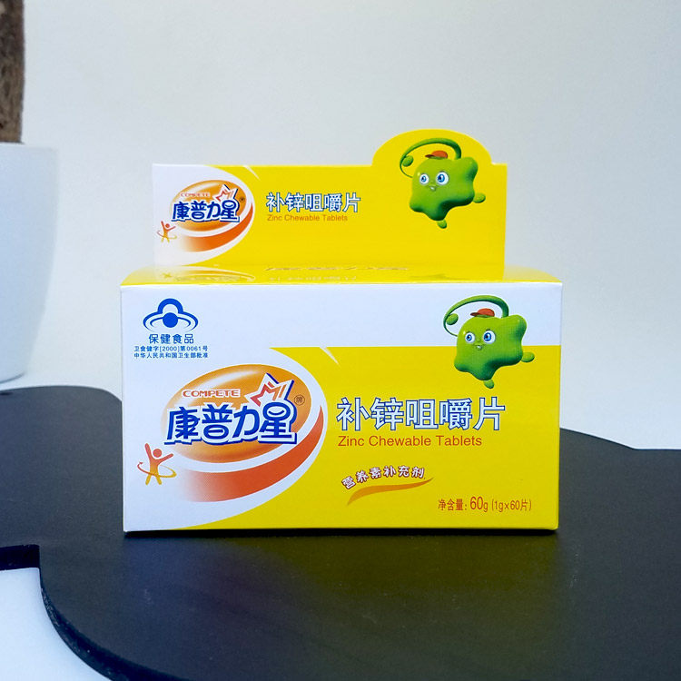 angel nutritech/安琪纽特 康普力星牌补锌咀嚼片 1g/片*60片