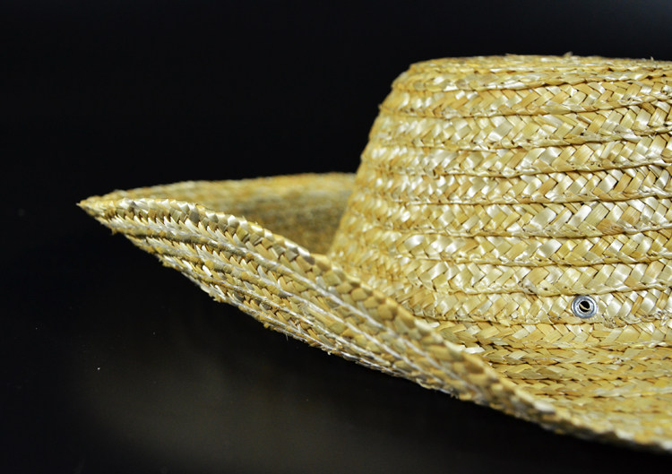 成人用农用麦秆草帽遮阳农民帽钓鱼草帽大号工人儿童施工舞台表演