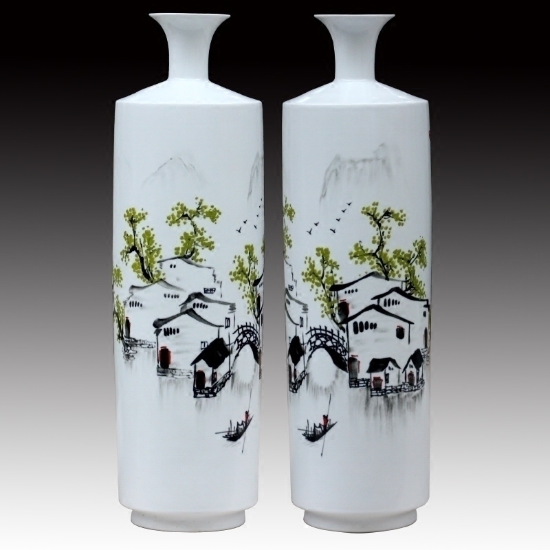 I and contracted in jingdezhen ceramics dried flowers big vase home sitting room hotel landing crafts decorations