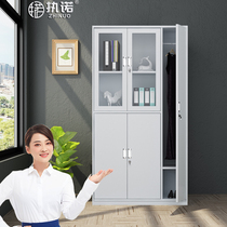 File cabinet Shanghai with lock five-door glass locker workers hanging wardrobe staff locker filing cabinet iron cabinet