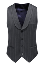 British plaid suit vest male Korean version of slim groom wedding dress Spring and Autumn work vest best man suit horse clip