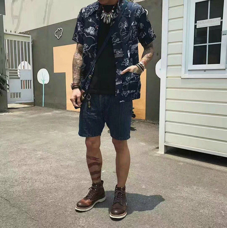 阿巨定制 duke shirt 沙滩夏威夷衬衫鲤鱼衬衣 非花根visvim风格