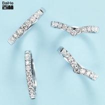 18K Platinum Proposal Engagement Diamond Row Ring Diamond Row Ring Female V Diamond Ring with Ring Protection Ring Platinum Customization