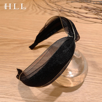 Korea ins wind super fairy Crystal Eugen yarn hair band Girl Hepburn air quality hair band Pressure hair band headband