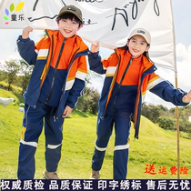 Primary and secondary school students school uniform winter class uniform spring and autumn suit storm jacket three sets of kindergarten uniforms thick teacher uniform