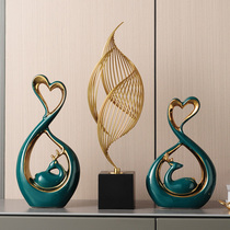 High-end porch living room TV cabinet wind and water ornaments home wine cabinet decorations moving to new home wedding gifts