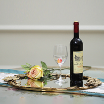 Eurostyle classical tray Xuanguan pendulum piece American retro living room tea table containing disc method Villa Adornment Tray