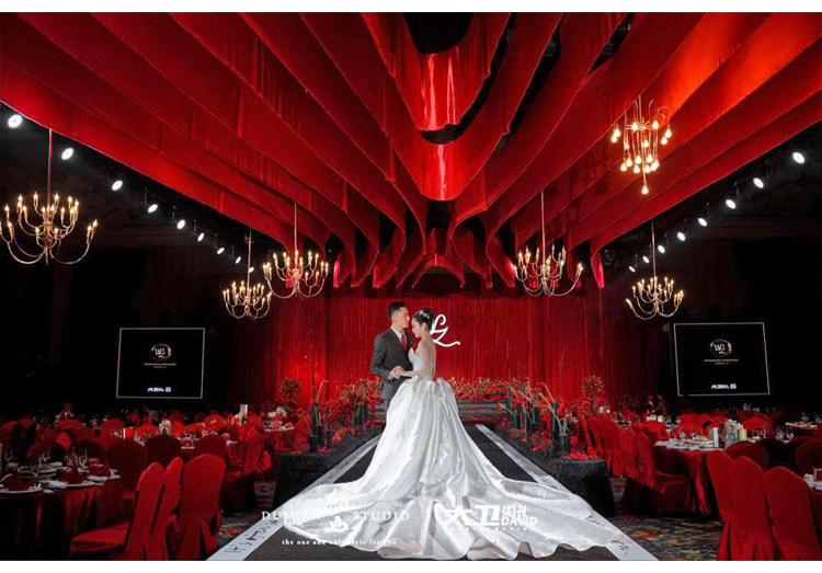 婚庆道具吊顶纱酒店舞台顶装饰纱幔冰绸平面弹力布婚礼堂布置云顶