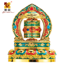 Detian creative painted alloy solar warp wheel interior decoration trendo Men car ornaments self driving tour safe