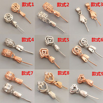 Melon seed buckle S925 pure silver buckle jade buckle head pendant buckle jade pendant buckle jade pendant clip buckle accessories necklace silver buttoned head crystal buckle head