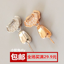 Pendant buckle Long life lock silver buckle pendant buckle S925 silver buckle DIY accessories jade buckle head emerald buckle crystal buckle