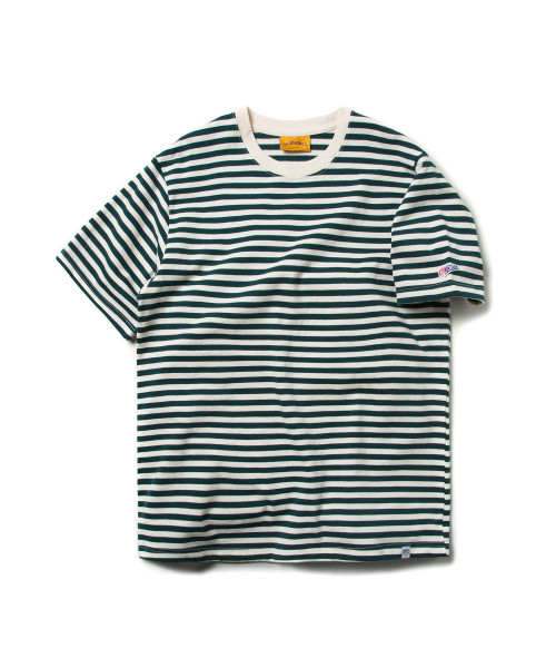 代购critic 17年新款stripe border tee细条纹t恤 绿_7折现价376元