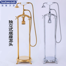 Nanhai bathroom ancient European style Imperial Concubine bathtub independent cylinder side ground faucet wooden barrel shower shower