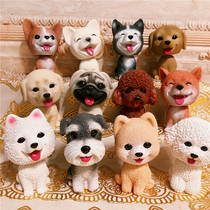 Teddy Samo Schnauzer Pago Golden Retriever bear dog dog car car pendulum car shaking head resin home furnishings