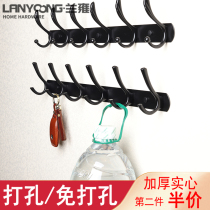 Lan Yong Hanging Hook is free of holes strong adhesive wall wall wall hanging hanger clothes hook hook hook hook hook hook