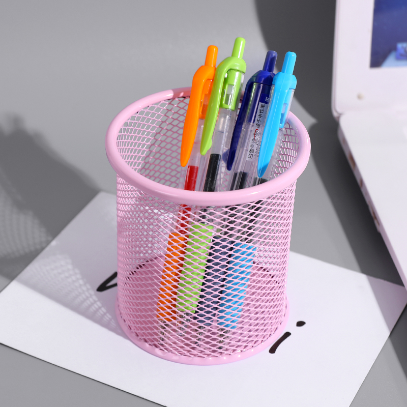 creative fashion pen holder nordic simple multifunctional ins metal iron art student desk storage stationery