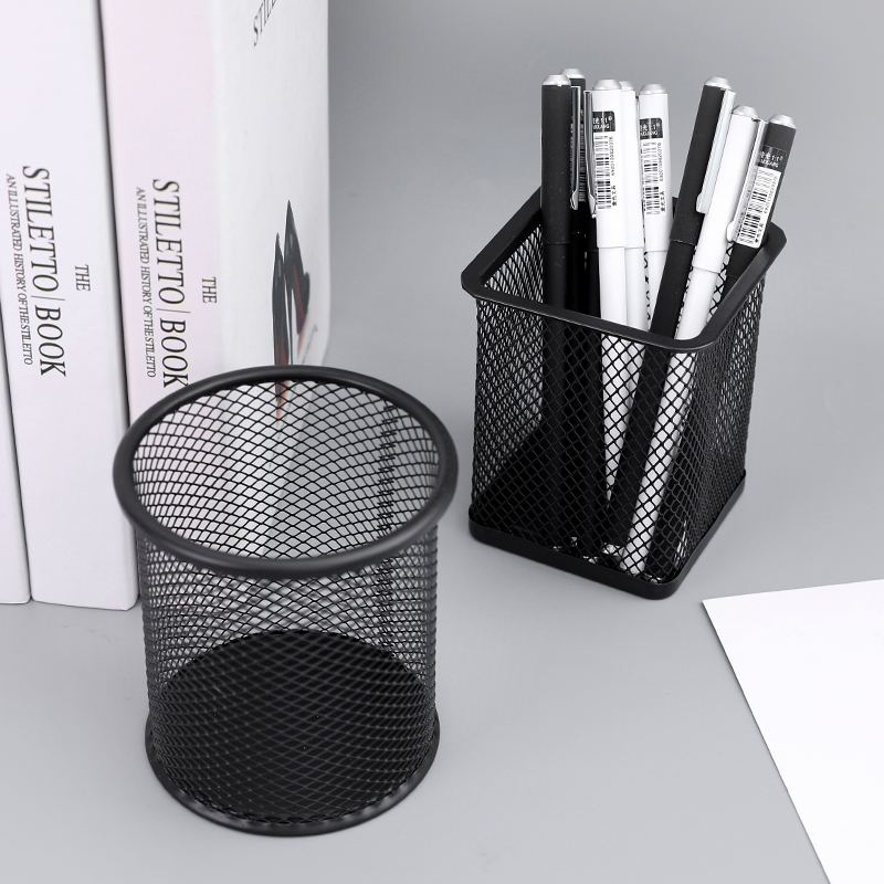 creative fashion pen holder nordic simple multifunctional ins metal iron art student desk storage stationery