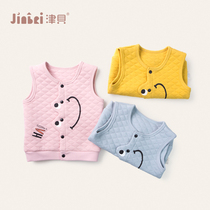 Jinbei baby warm vest spring and winter waistcoat shoulder male and female baby horse clip children thick vest 0-3 years old