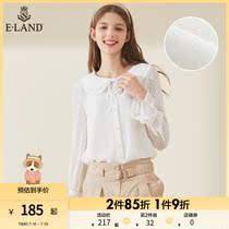 ELAND clothes lovers Summer Little crowdsweets Fairy Doll Collar Design Sensation White Long Sleeve Shirt Lady